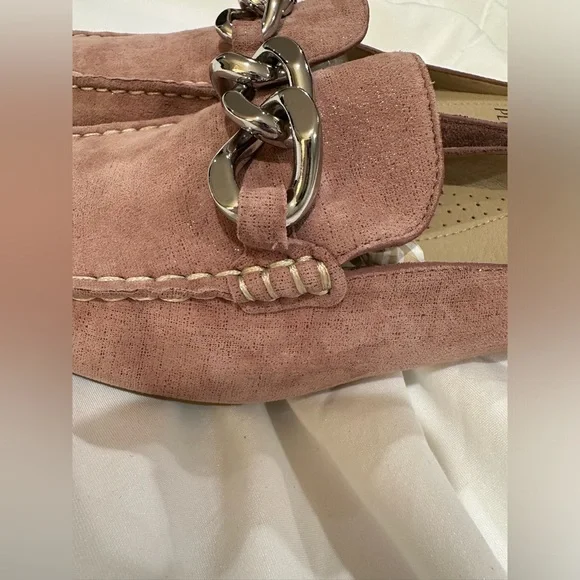 Donald Pliner Bless Leather Mule Mauve Metalic size 9 NEW IN BOX - Picture 7 of 9